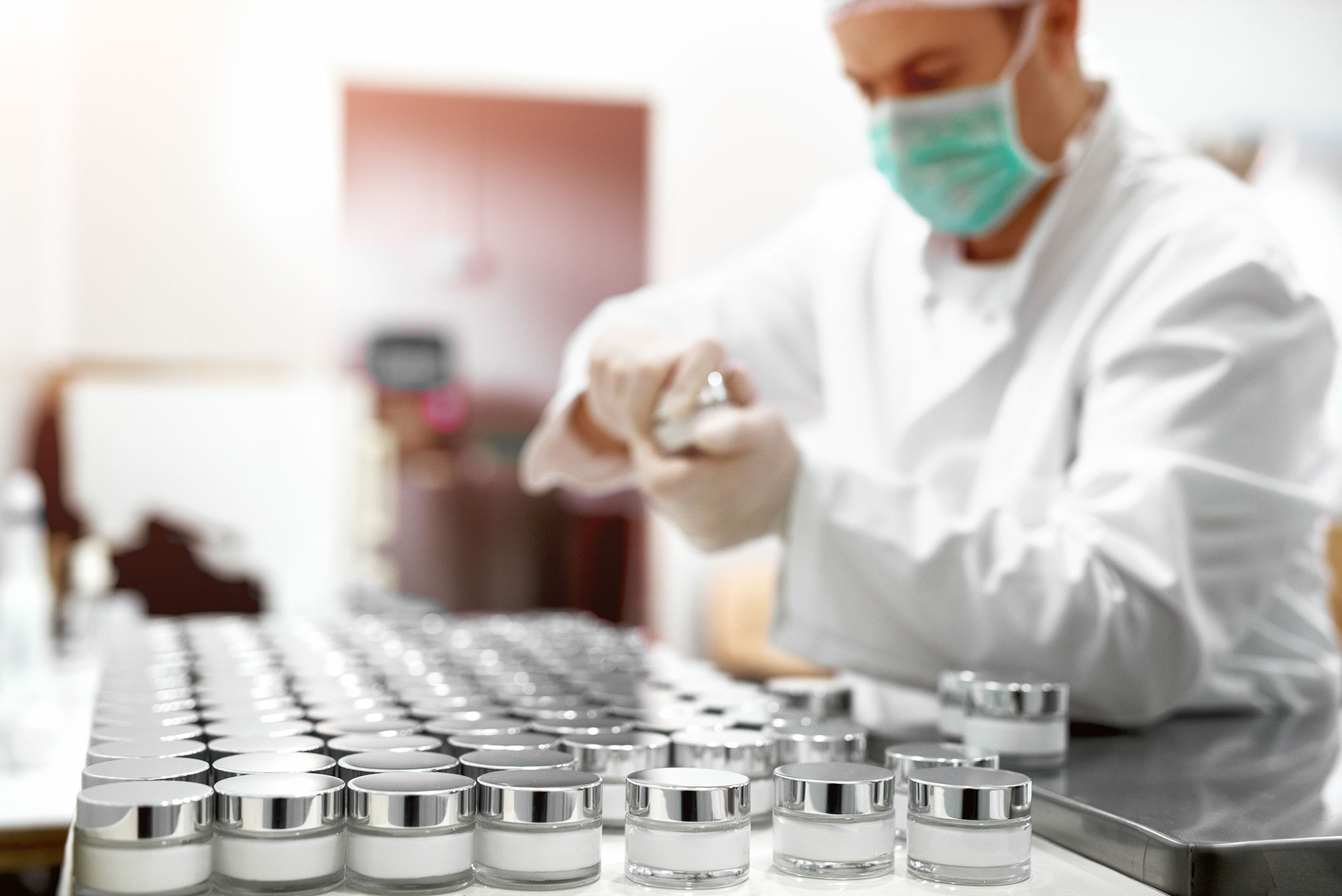 Scientist in white coat